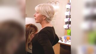 : Helen Mirren - Getting her boobs groped and motorboated by Nasim Pedrad & Kristen Wiig #2