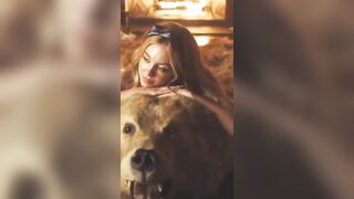 : Sydney Sweeney on a bearskin Rug #1