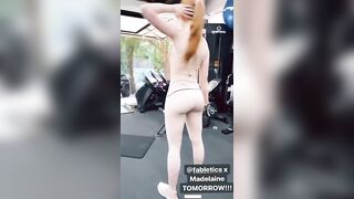 : Madelaine Petsch working out in pink spandex! (via one of her Instagram stories) #4