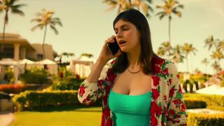 Alexandra Daddario Bouncing in The White Lotus