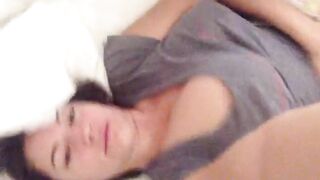 : Kelly Brook braless, in bed, with her rock hard nipples poking through her shirt #2