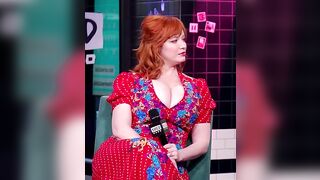 : Christina Hendricks flaunts her busty cleavage #3