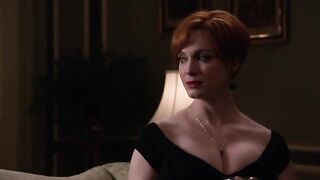 : Christina Hendricks's heaving breasts move just from her breathing #2