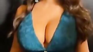 : Close-up of Salma Hayek's insanely huge boobs #3