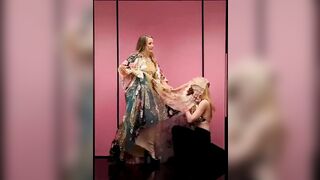 : Elle Fanning pretending to go down on her stylist, of all people. What is your reading of this? #2