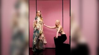 : Elle Fanning pretending to go down on her stylist, of all people. What is your reading of this? #3