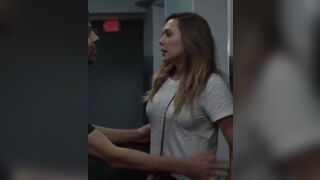 : Elizabeth Olsen's tits with that seat belt effect #1