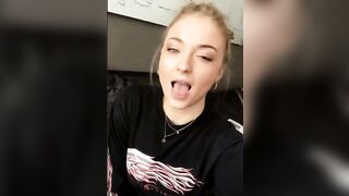 : Sophie Turner awaiting your thick load in her mouth #1