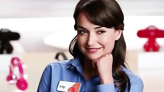 She seems really committed to getting a sales point from you… [Milana Vayntrub]