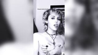 Miley Cyrus is such a little skank. She needs to service every single one of us with her fuckholes.