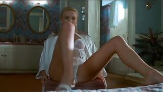 Charlize Theron amazing tits and eat me tease.