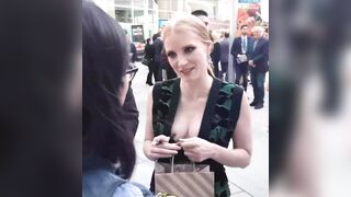 : Even a pencil couldn't resist jessica chastain boobs #4