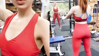 Madelaine Petsch's spectacular ass in yoga pants looks so good