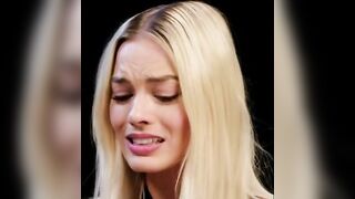 Margot Robbie's beautiful face when you put it in her ass
