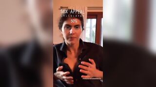 : Even pushing up her big tits, Alexandra Daddario was not happy with the results of the sex appeal app #2