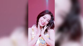 : Jihyo touching her fat jugs #2
