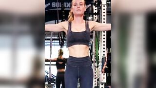 : Brie Larson stretching in her new workout video #3