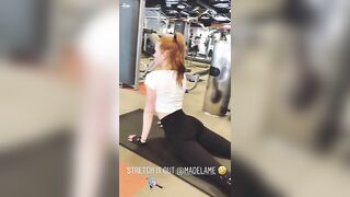 : Madelaine Petsch stretching #4