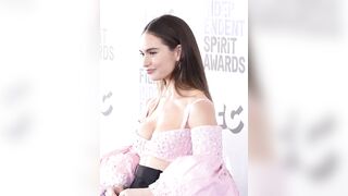 Lily James at the 2022 Independent Spirit Awards