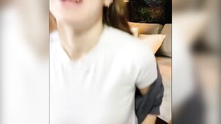 : GIF Alexandra Daddario pokies and bounce in tight shirt from YouTube video #3