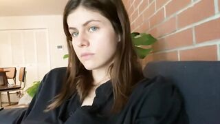 GIF Alexandra Daddario close-up side pokie from YouTube video
