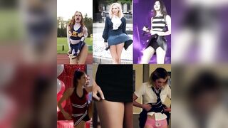 celeb skirt: M Petsch, Elizabeth Os, Victoria JT, Nina Dobrev, Margot Robbie, Ana De AM