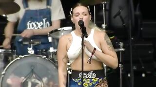 : Tove Lo likes showing off her tits on stage #2