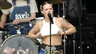 : Tove Lo likes showing off her tits on stage #4