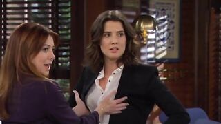 Alyson Hannigan having some fun with Cobie Smulders