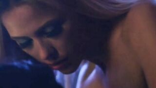 : Riley Voelkel giving Monica Raymund a lap dance #3