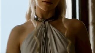 Emilia Clarke horny expression before getting fucked.