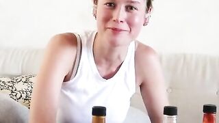 : The spice was too hot for brie larson.. She needs cum to cool it down. #4