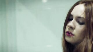 : Karen Gillan feels horny and enters the men's restroom for quick sex #4