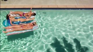 Akira Lane, Bobbi Billard topless in pool