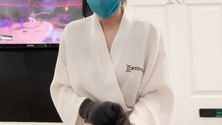 : Alexandra Daddario teasing her hard nipples and bouncing boobs during cryotherapy #2
