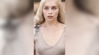 : emilia Clarke see thru dress in GOT!! #4