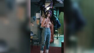 : Alison Brie having fun topless while dancing in GLOW #4