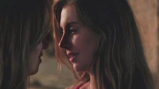 : Alison Brie & Aubrey Plaza making out in 'Spin Me Round' #1