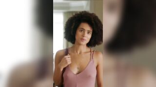 : Nathalie Emmanuel sexy tank top plot in Holly Slept Over #2