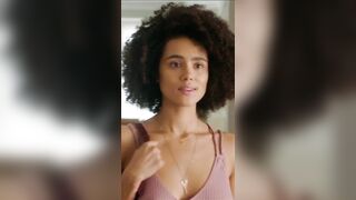 : Nathalie Emmanuel sexy tank top plot in Holly Slept Over #4