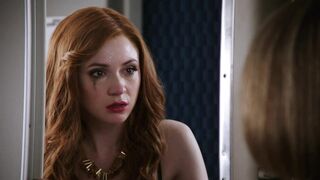 : Karen Gillan bra and panties plot in "Selfie" #4