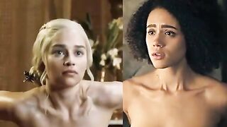 : Emilia Clarke and Nathalie Emmanuel in Game of Thrones. #3