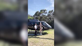 : Kiernan Shipka, coming out of a helicopter in a bikinee #4