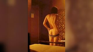 Alexandra Daddario slipping off her boyshorts, getting ready...