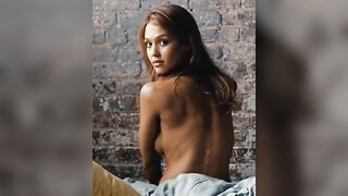 Jessica Alba... bare back and side boob