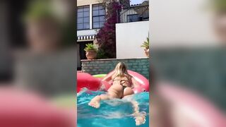 : Bebe Rexha enjoying her pool day #3